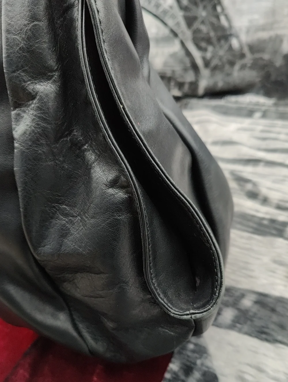 Cobo Black Leather Hobo